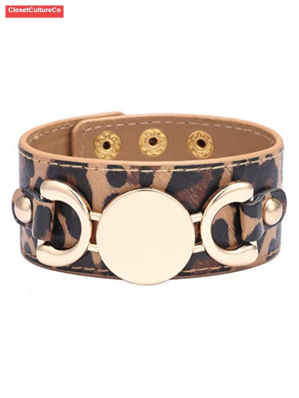 Leather Wrap Bracelet Punk Cuff Bangle Adjustable Handmade Jewelry